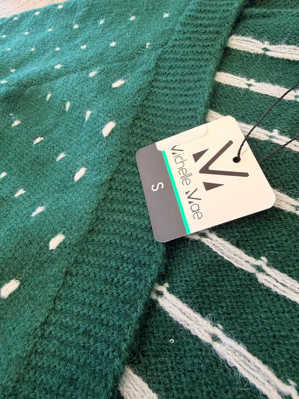 Green Polka Dot Cardigan