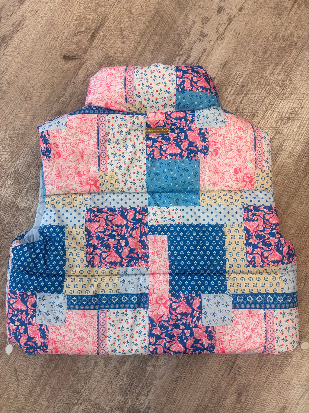 Patchwork Puffer Vest