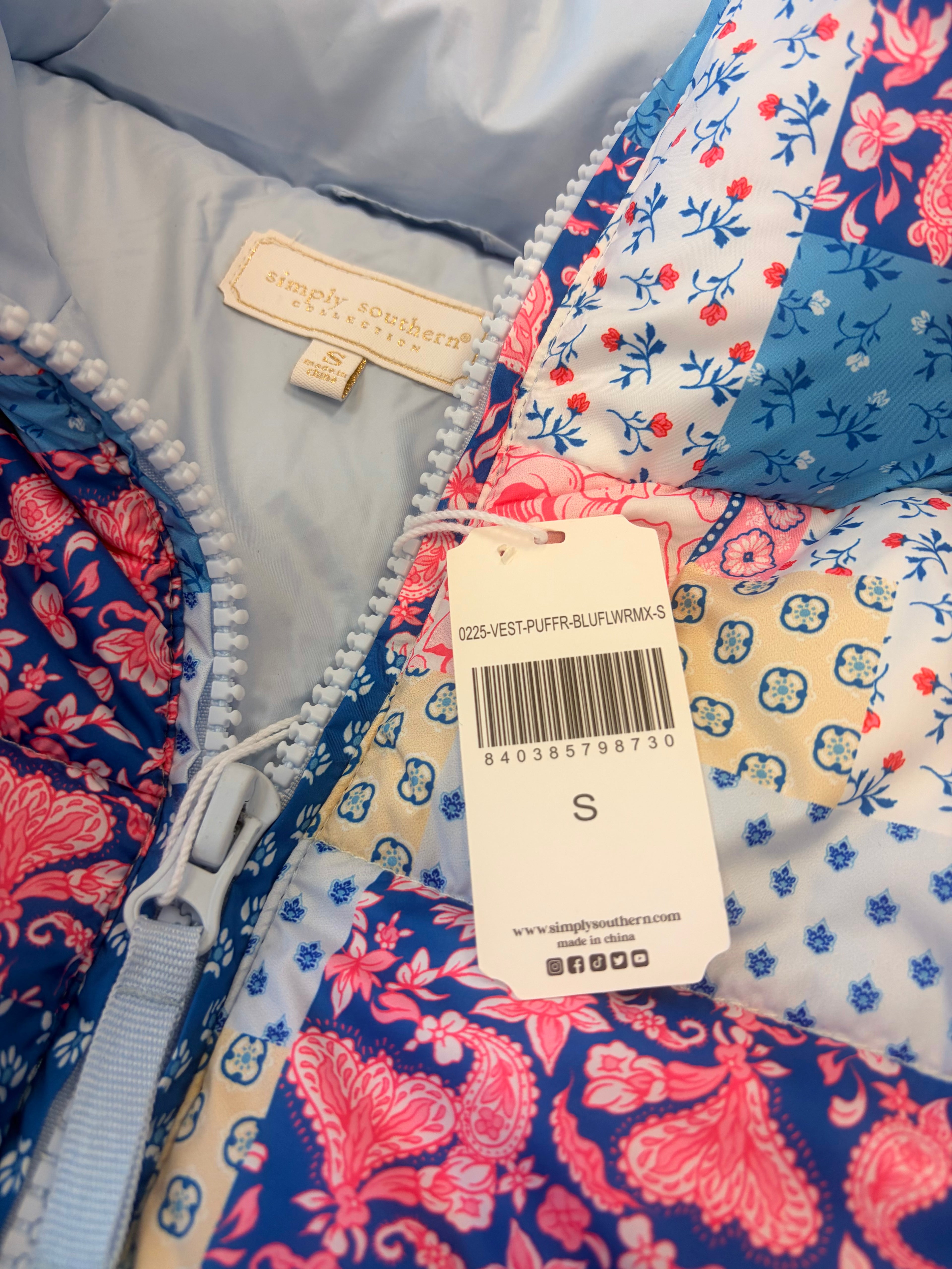 Patchwork Puffer Vest