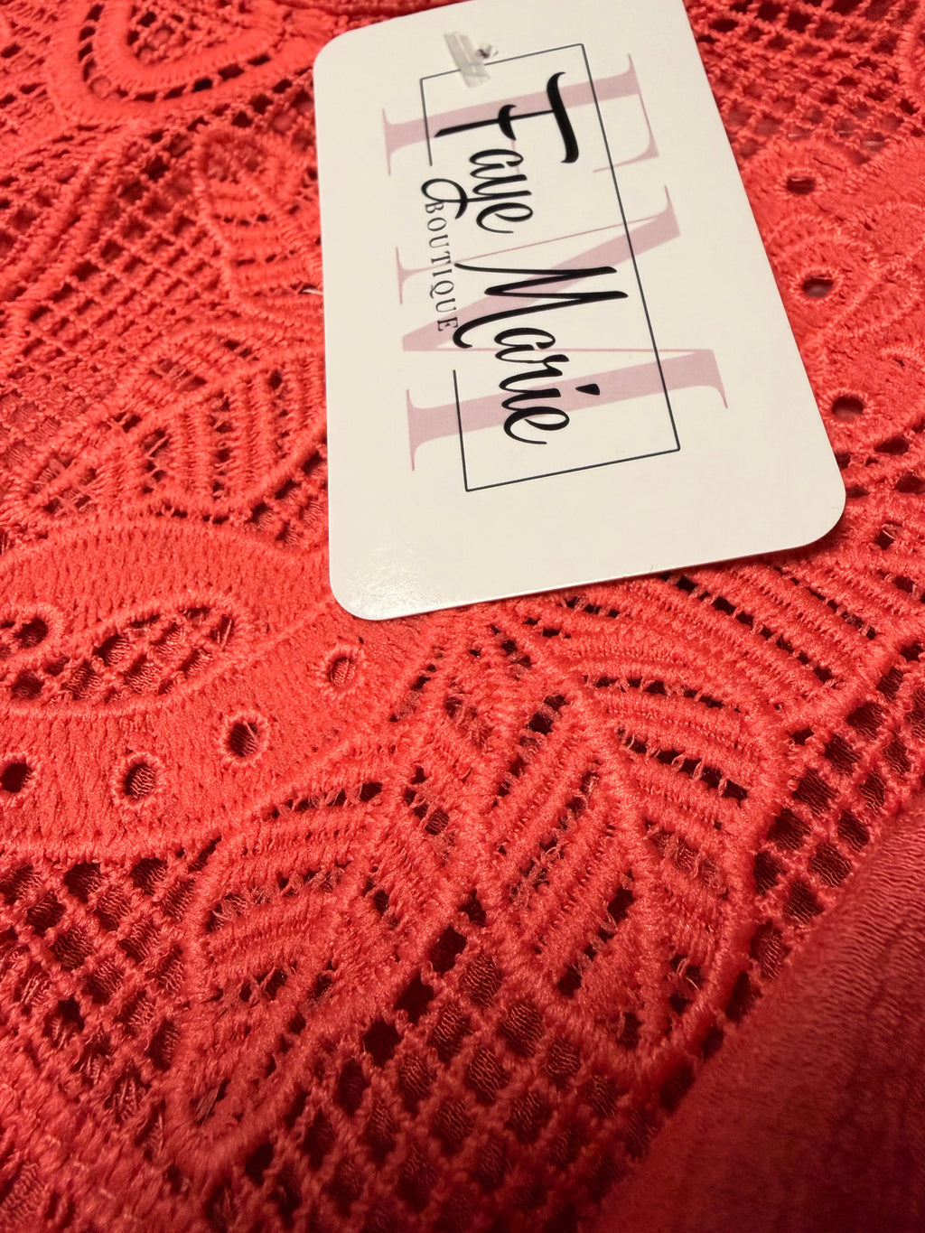 Soft Coral Lace Blouse