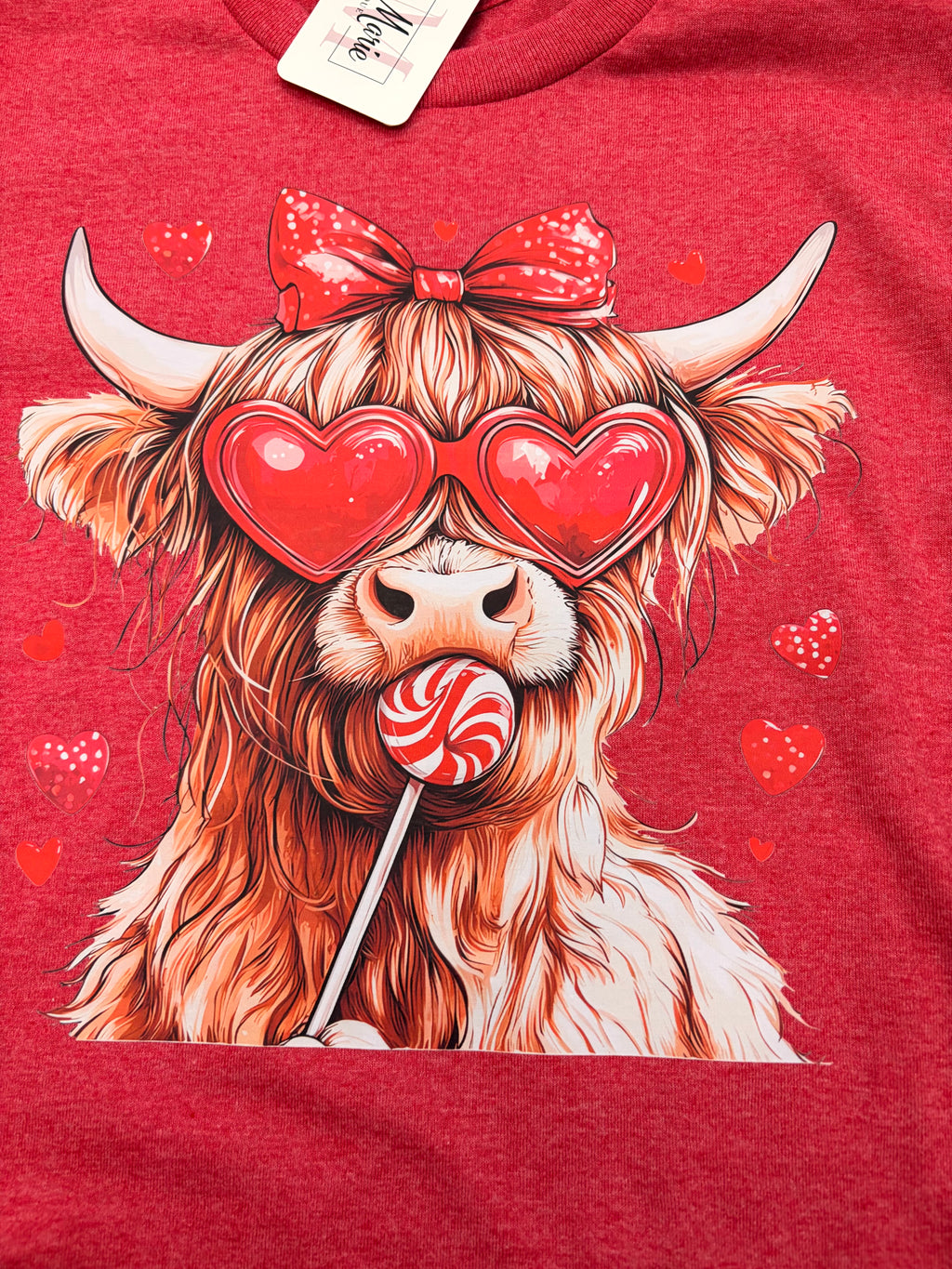 Highland Cow Valentine’s Day Graphic Tee