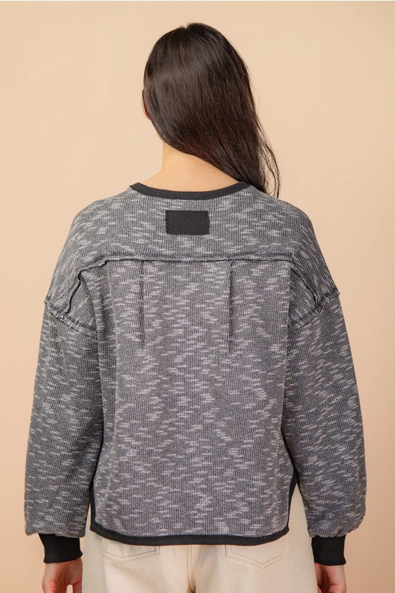 Black Oversized Knit Top - Soft, Relaxed Fit